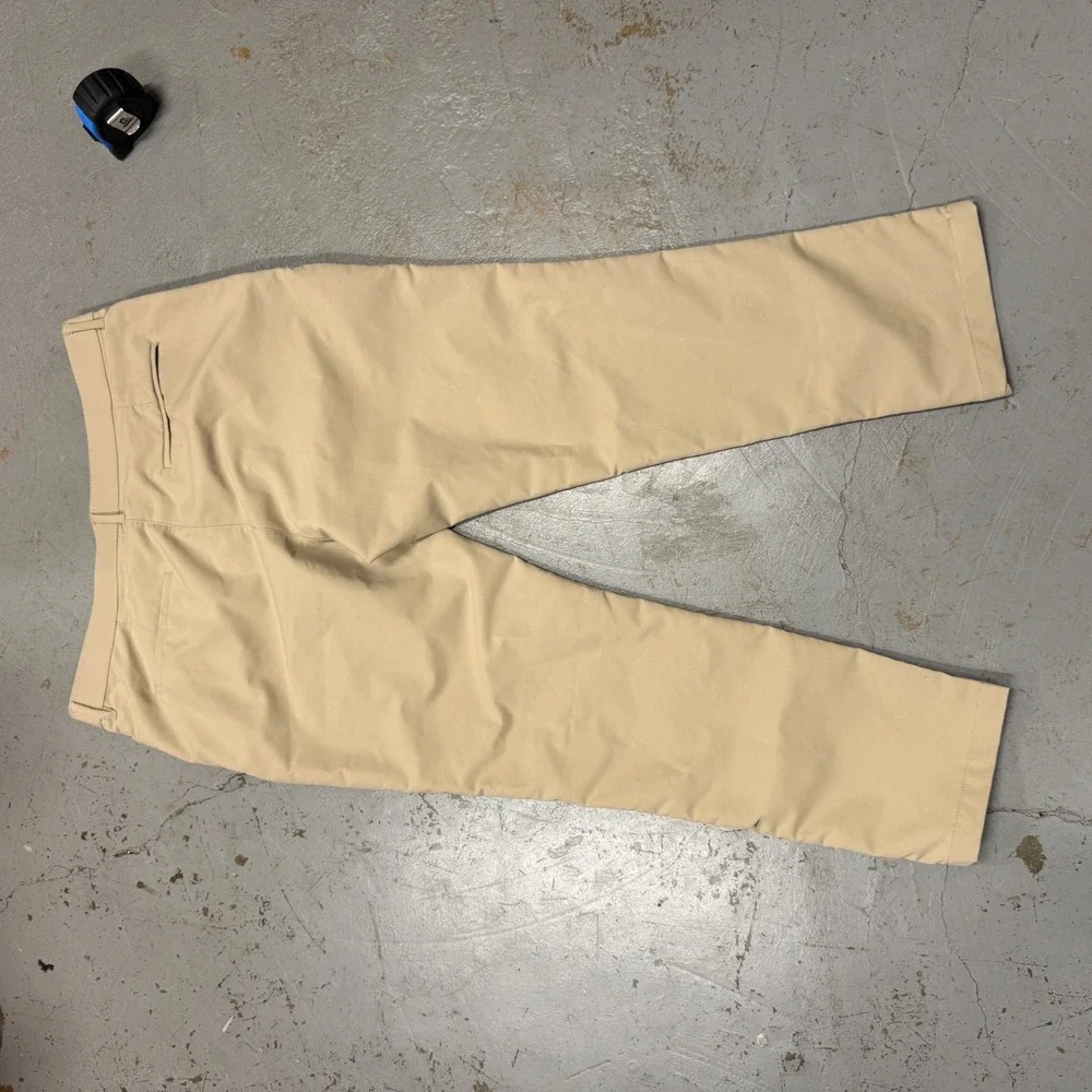 Banana Republic Stretch Chino Pants Tan‎ Khaki Core Temp Performance 36 x 29